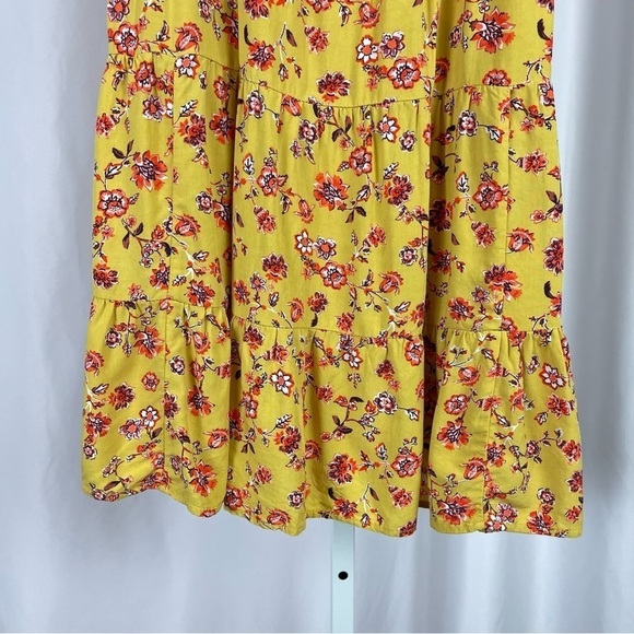 Old Navy Medium Floral Ruffle Boho Swing Tiered Dress Summer Cottagecore Pockets - Picture 4 of 9